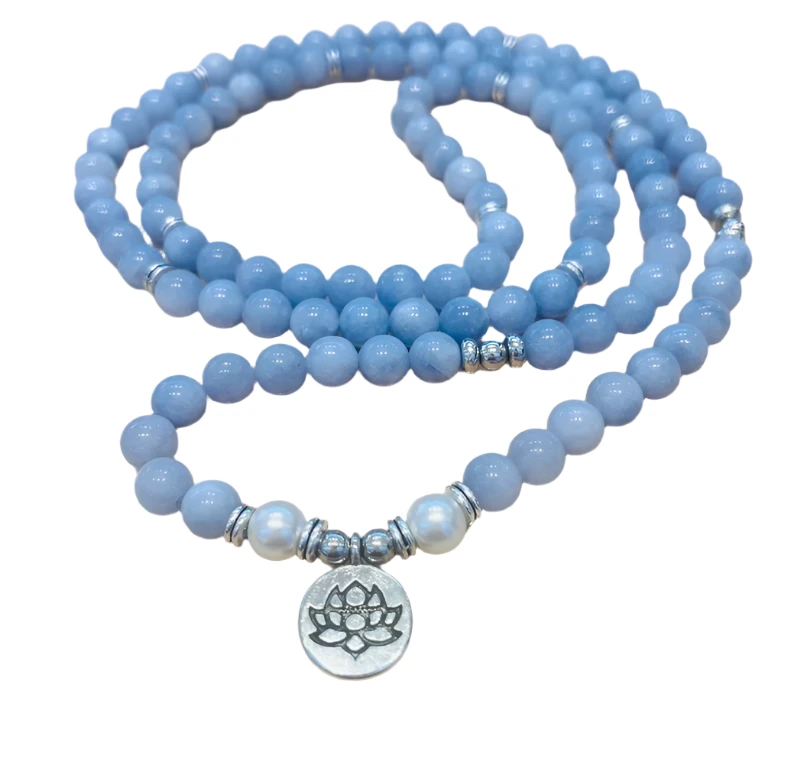 Blue-Chalcedony-Mala